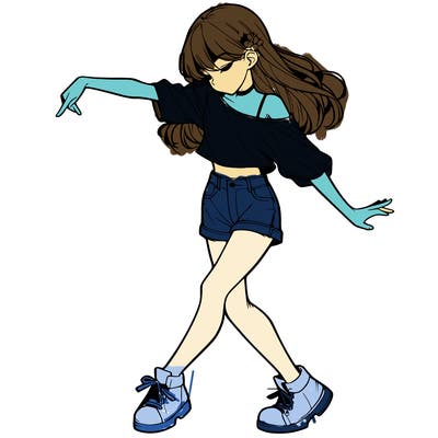 realistic girl danceing