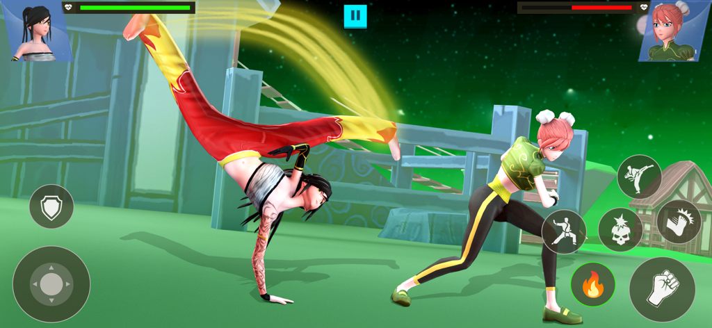 Karate Kings : Anime Fighting - Two 3D anime characters fighting in a karate match