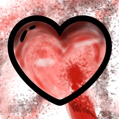 a blank heart