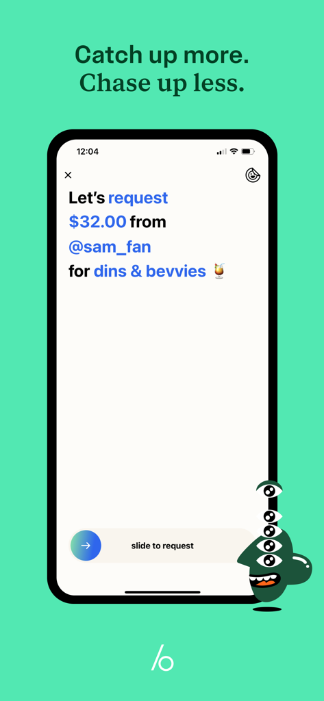 Beem - Digital Wallet - Beem app interface showing a payment request of thirty two dollars for dinner and drinks.