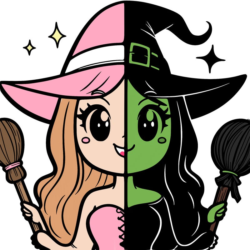 half dark witch half light witch