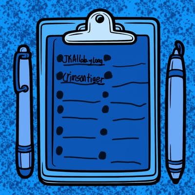 blank clip board with pen