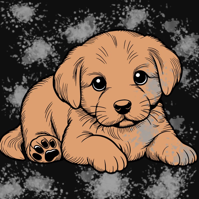 a cute realistic puppy