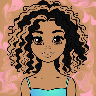 woman with curly hair