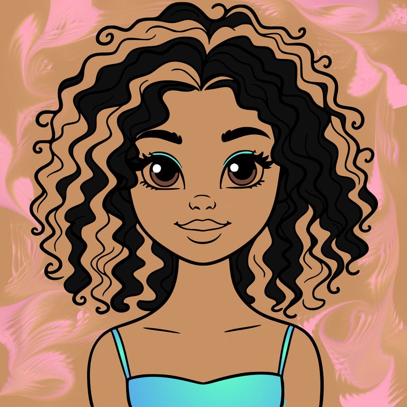 woman with curly hair