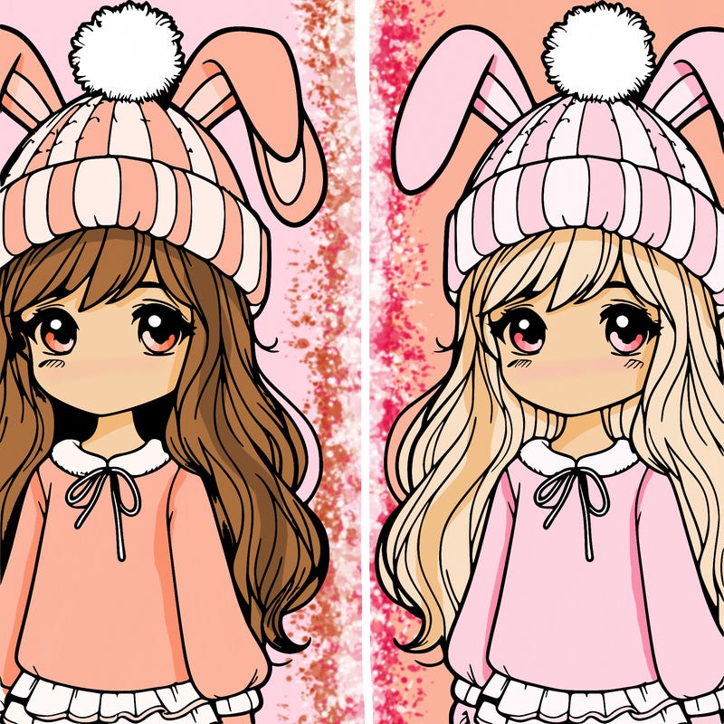 girl with bunny ear hat