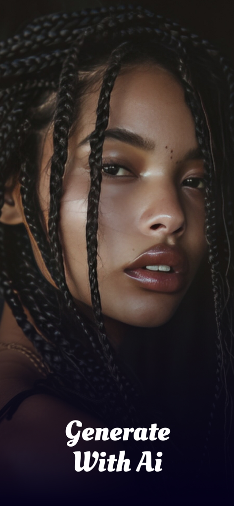 Art Creator・AI Image Generator - Retrato generado por IA de una mujer con trenzas