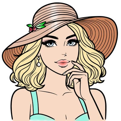 beautiful woman in hat