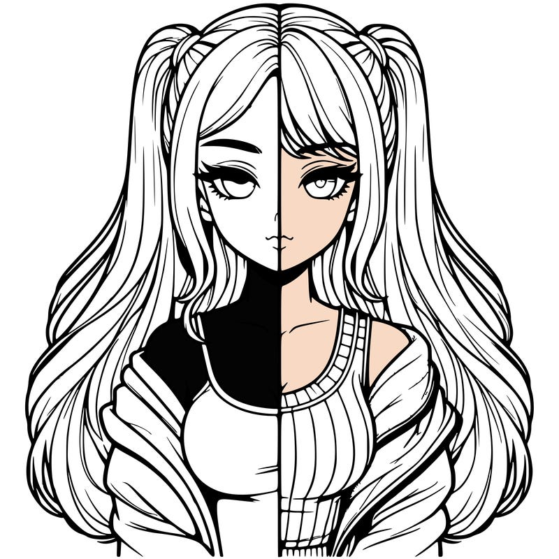 realistic girl split