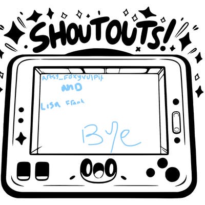 blank canvas that says above it shoutouts