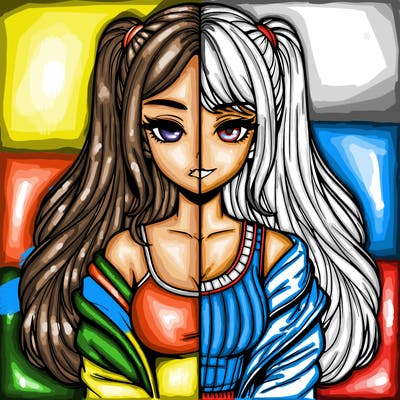 realistic girl split