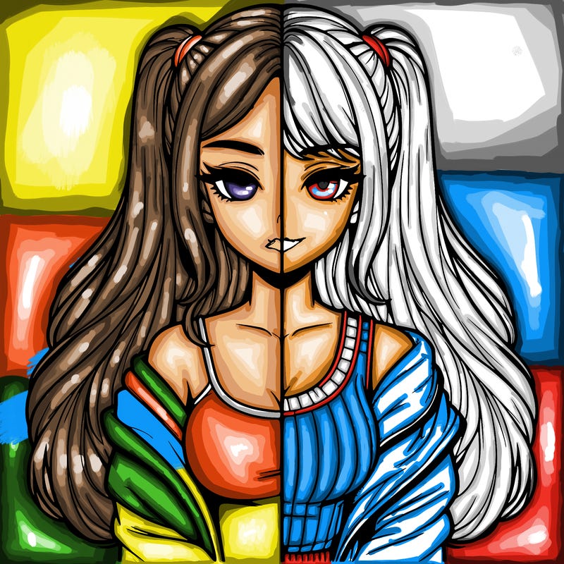 realistic girl split