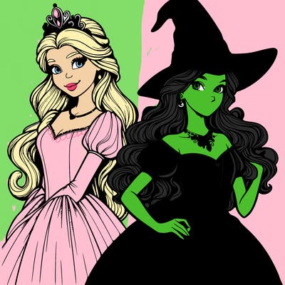 a realistic princess and a witch