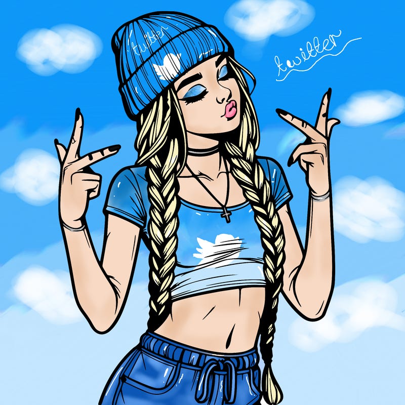 realistic teenage girl with braids and a beanie and crop top doing 🫶🏼