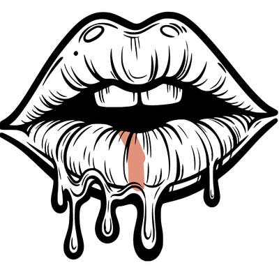 lips that look realistic and drip