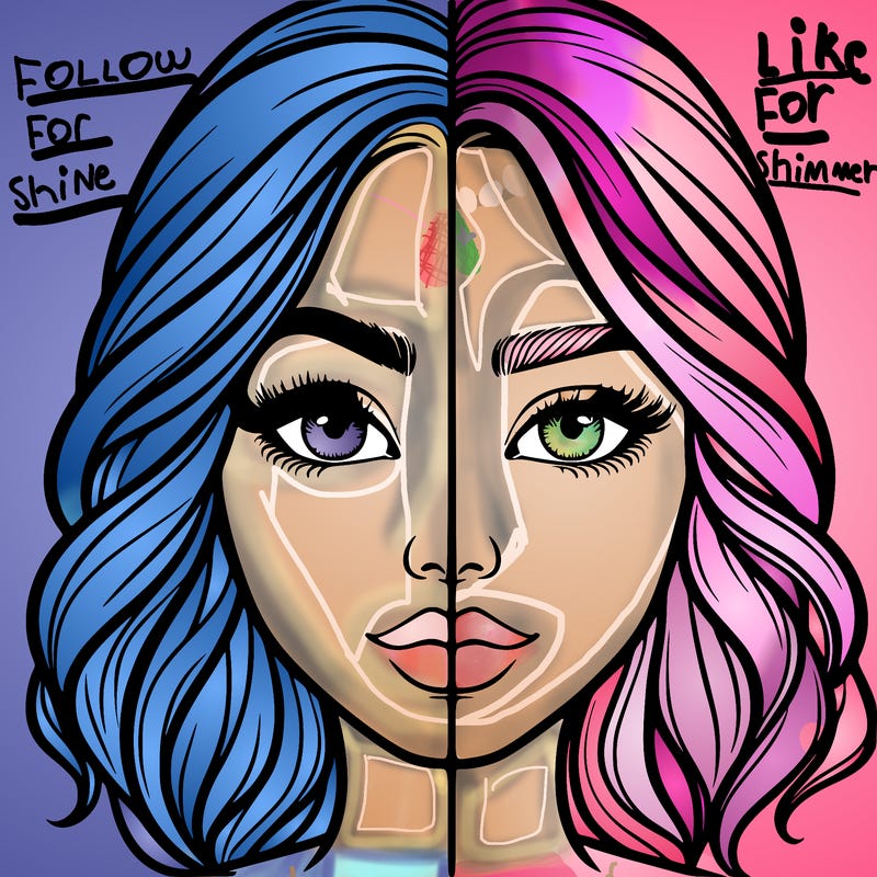 realistic girl split half