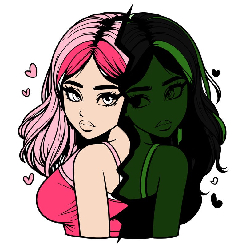 realistic girl split