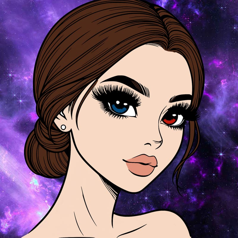 realistic girl with lashes