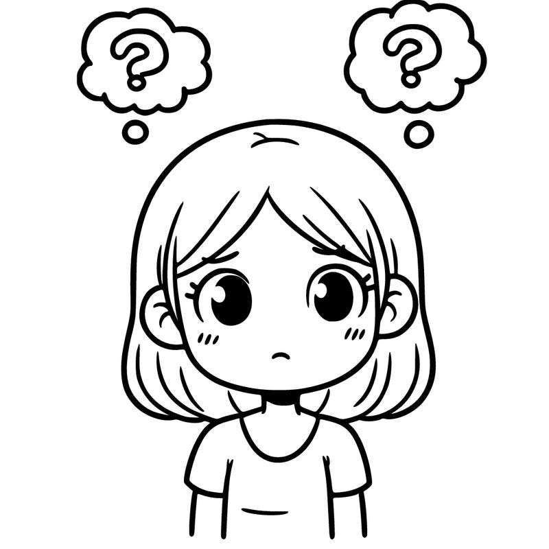 confused thinking girl