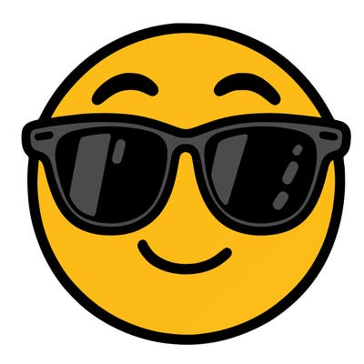 emoji with sunglasses