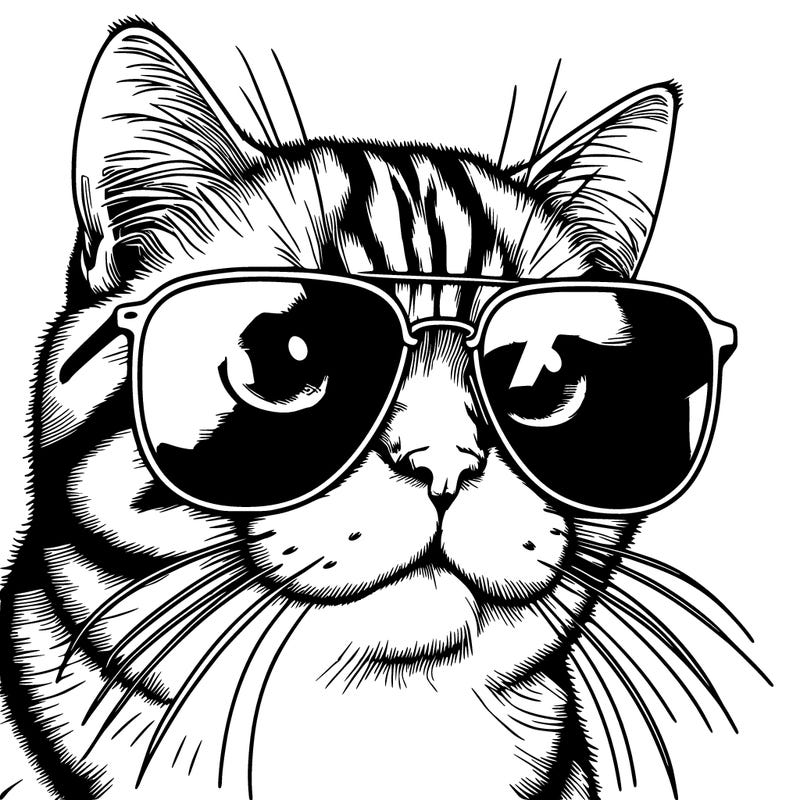 a cat with sun glasses realistic