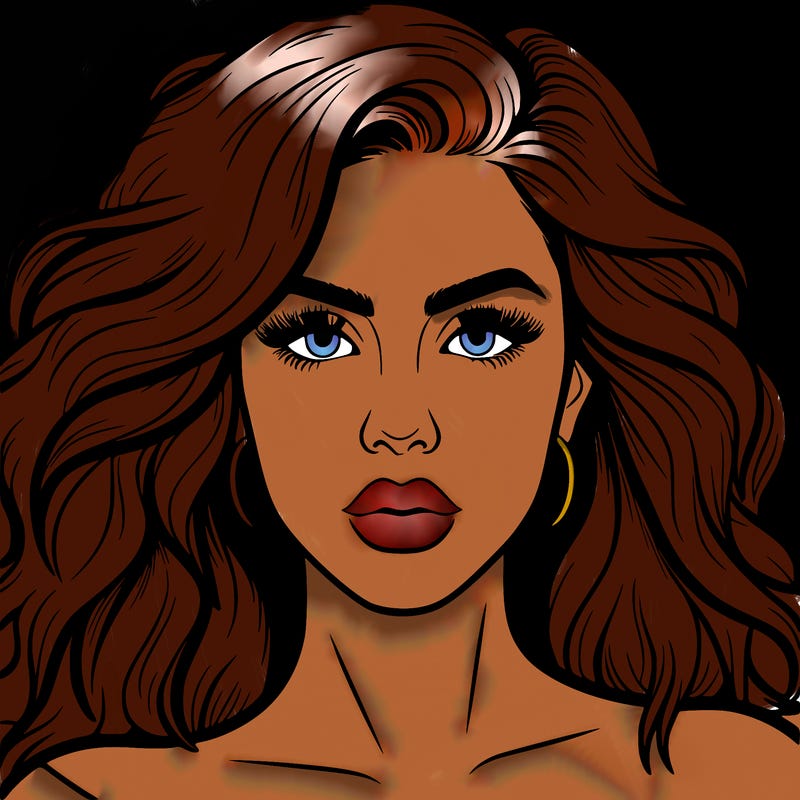 realistic girl eyes lips mouth hair pop star