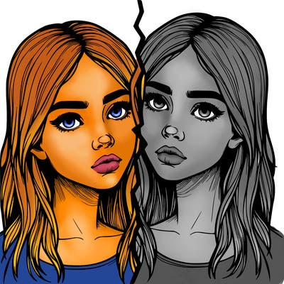 realistic girl split