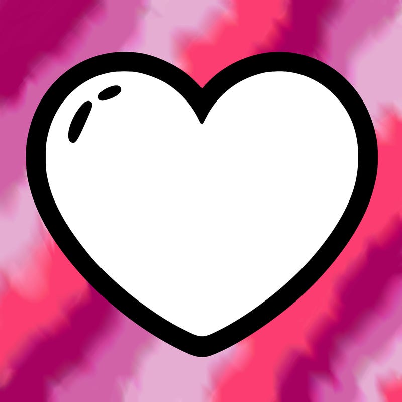 a blank heart