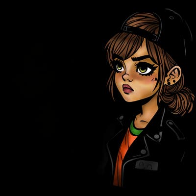 realistic girl rebel people