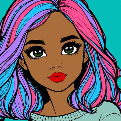 realistic girl whith cute eyes