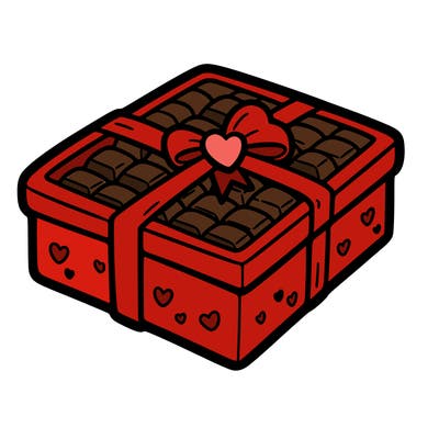 a box of chocolate for valentines day