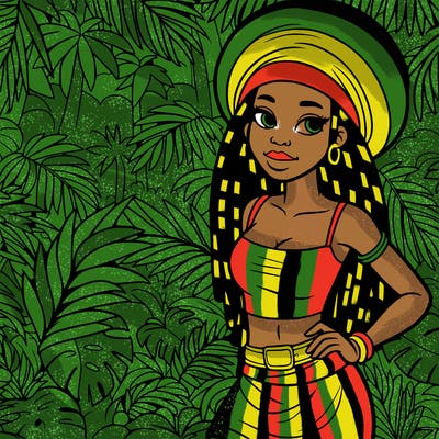 jamaican woman in the jungle