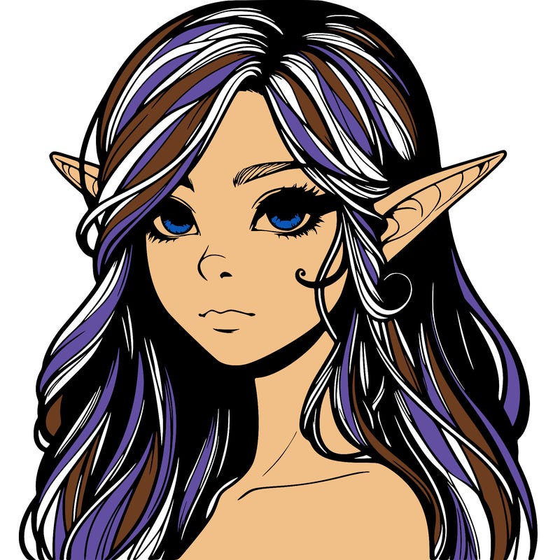 elf girl realistic dark fantasy