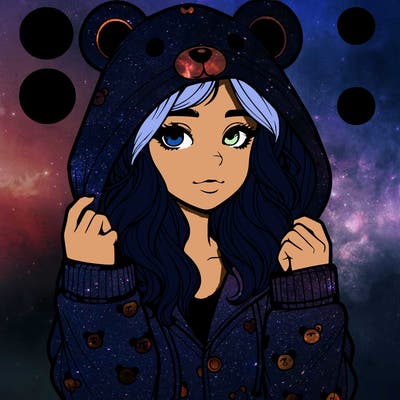 realistic girl in a animal pjs hoodie