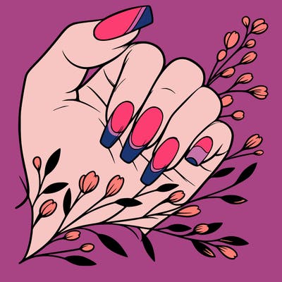 nails with french tip