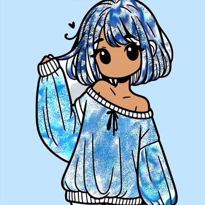 girl in baggy sweater hanging off her shoulder