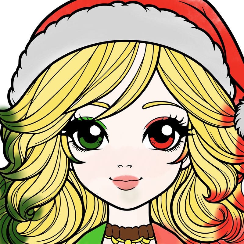 realistic christmas girl