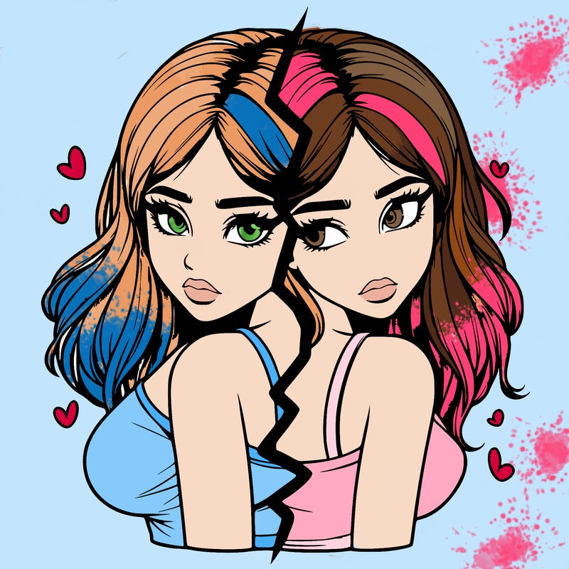 realistic girl split