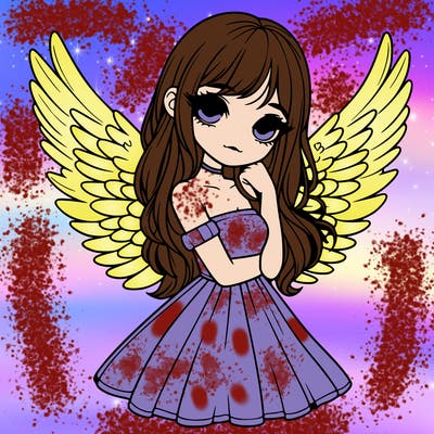 realistic girl with wings