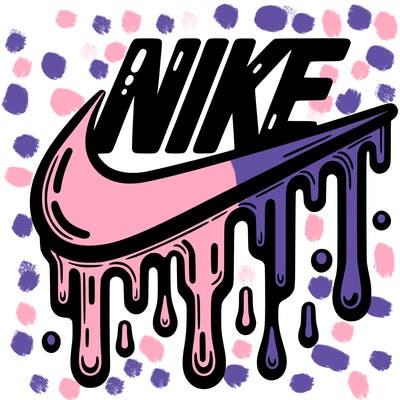 dripping nike logo