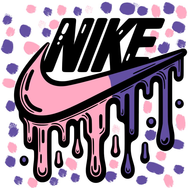 dripping nike logo