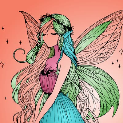 ethereal realistic fairy girl