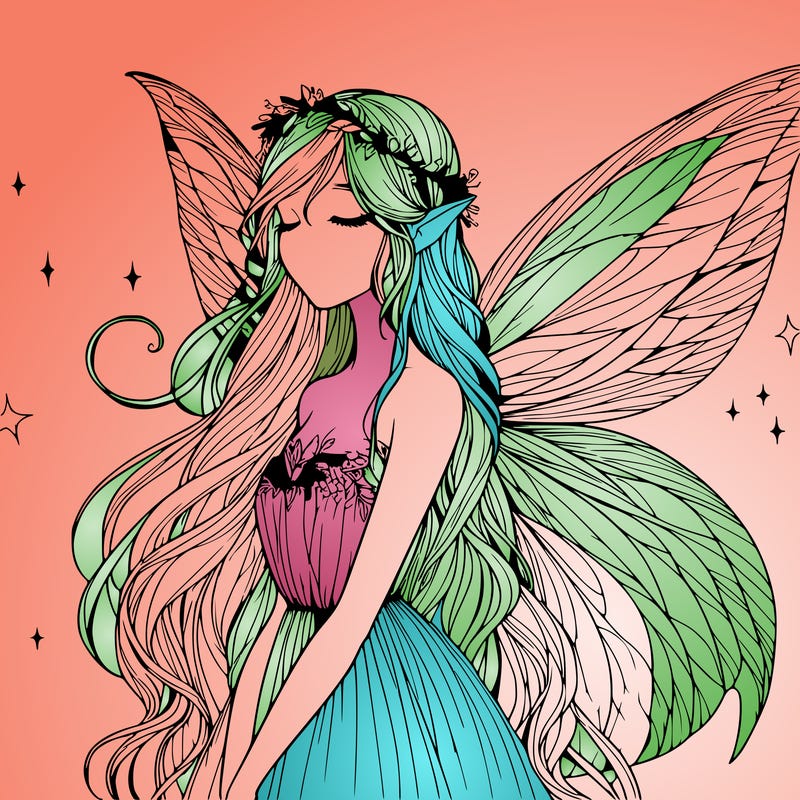 ethereal realistic fairy girl