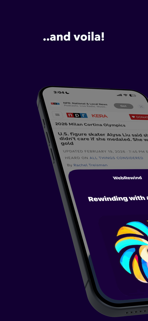 WebRewind - Web Archiver - iPhone画面でアーカイブされたウェブページを表示するWebRewindアプリ