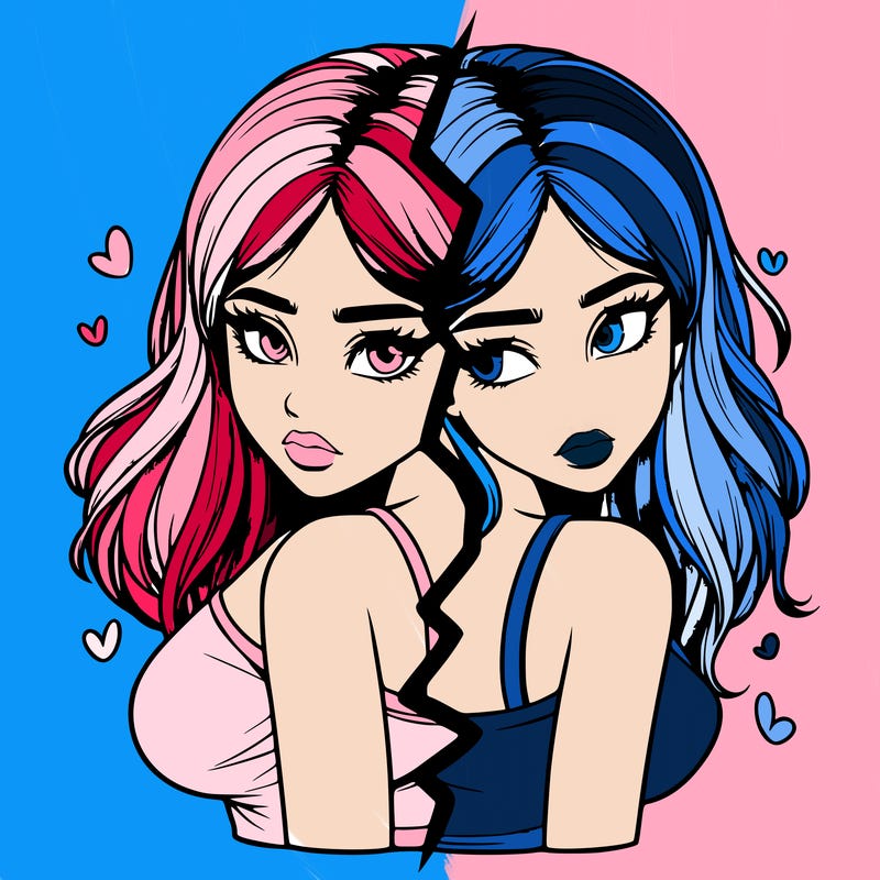 realistic girl split