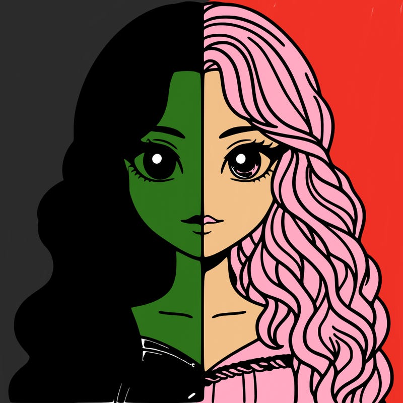 alphaba and glenda half and half