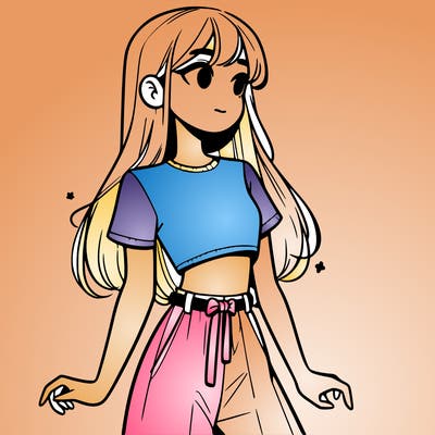 girl in a cute crop top