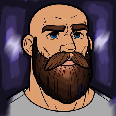 bald man with beard