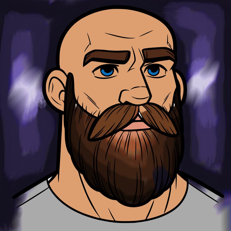 bald man with beard