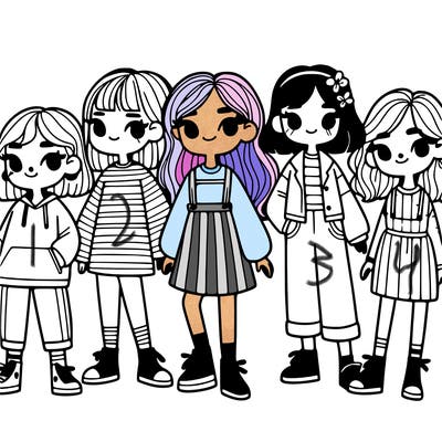 5 girls